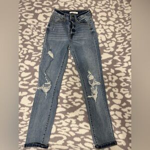 Buckle Willow & Root High Rise Distressed Skinny Jeans Size 23